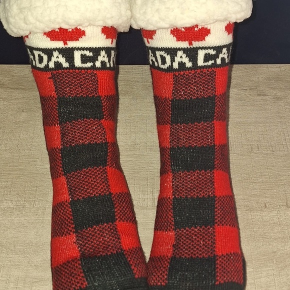 Womens Slipper Fuzzy Socks Non Slip Grips Winter Warm - Picture 4 of 8